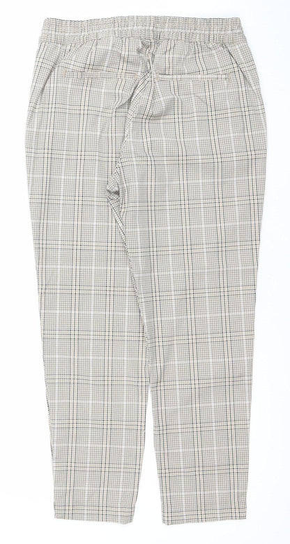 Womens UK Size 12 H&M Regular Fit Casual Workwear Beige Trousers