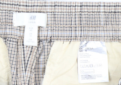 Womens UK Size 12 H&M Regular Fit Casual Workwear Beige Trousers