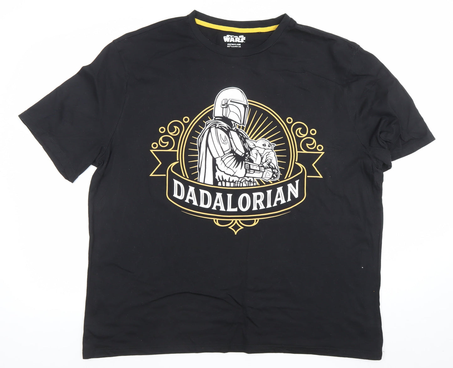 George Men’s Star Wars Dadalorian Black 3XL Cotton T-Shirt