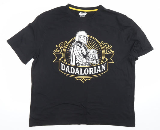 George Men’s Star Wars Dadalorian Black 3XL Cotton T-Shirt