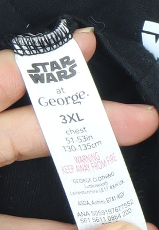 George Men’s Star Wars Dadalorian Black 3XL Cotton T-Shirt