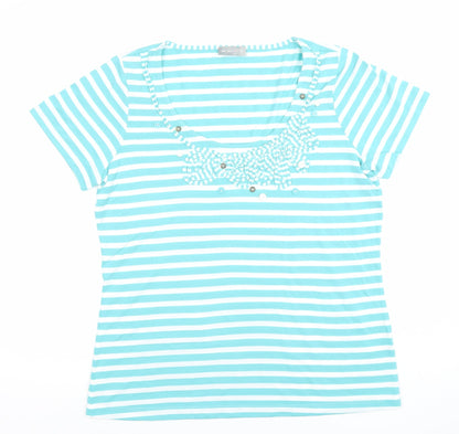 Womens UK Size 16 Marks and Spencer Blue Basic T-Shirt