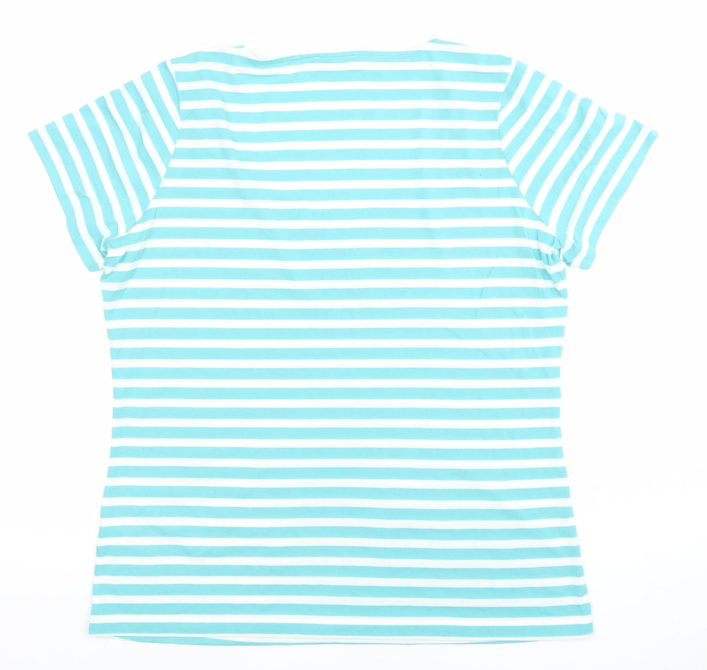 Womens UK Size 16 Marks and Spencer Blue Basic T-Shirt