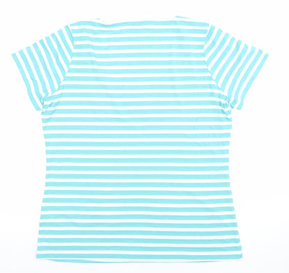 Womens UK Size 16 Marks and Spencer Blue Basic T-Shirt