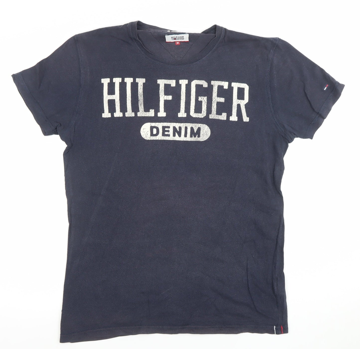 Tommy Hilfiger Denim Men's Blue Graphic Logo T-Shirt Size M