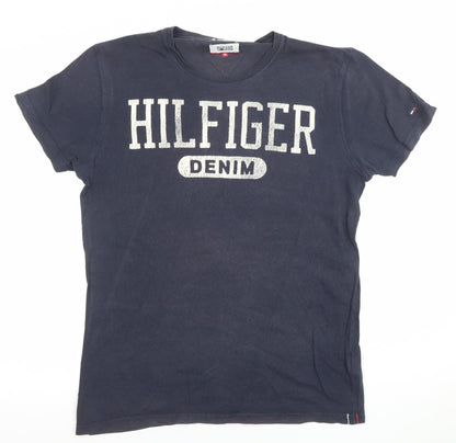 Tommy Hilfiger Denim Men's Blue Graphic Logo T-Shirt Size M