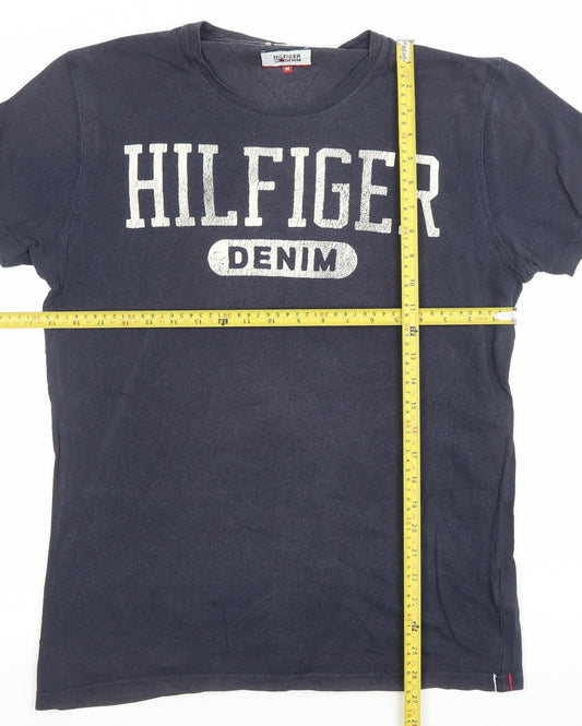 Tommy Hilfiger Denim Men's Blue Graphic Logo T-Shirt Size M