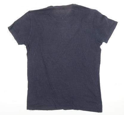 Tommy Hilfiger Denim Men's Blue Graphic Logo T-Shirt Size M