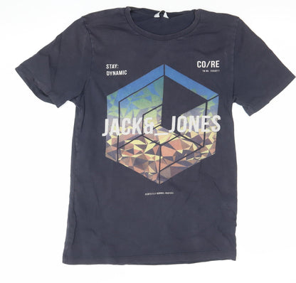 Mens UK Size M JACK & JONES Black  T-Shirt