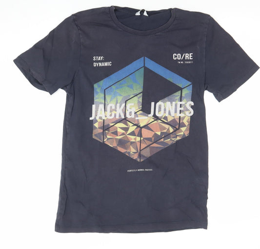 Mens UK Size M JACK & JONES Black  T-Shirt