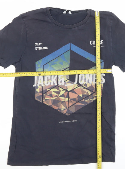 Mens UK Size M JACK & JONES Black  T-Shirt