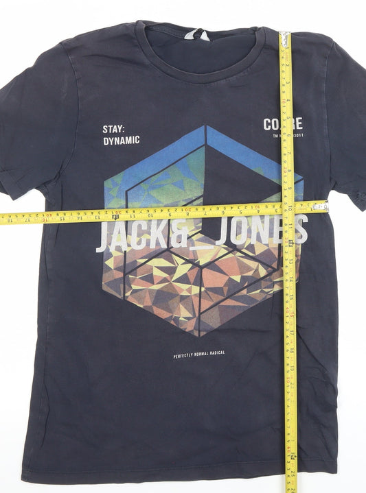 Mens UK Size M JACK & JONES Black  T-Shirt