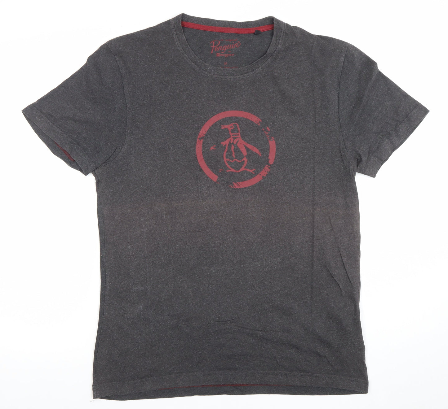 Mens UK Size M Penguin Grey  T-Shirt