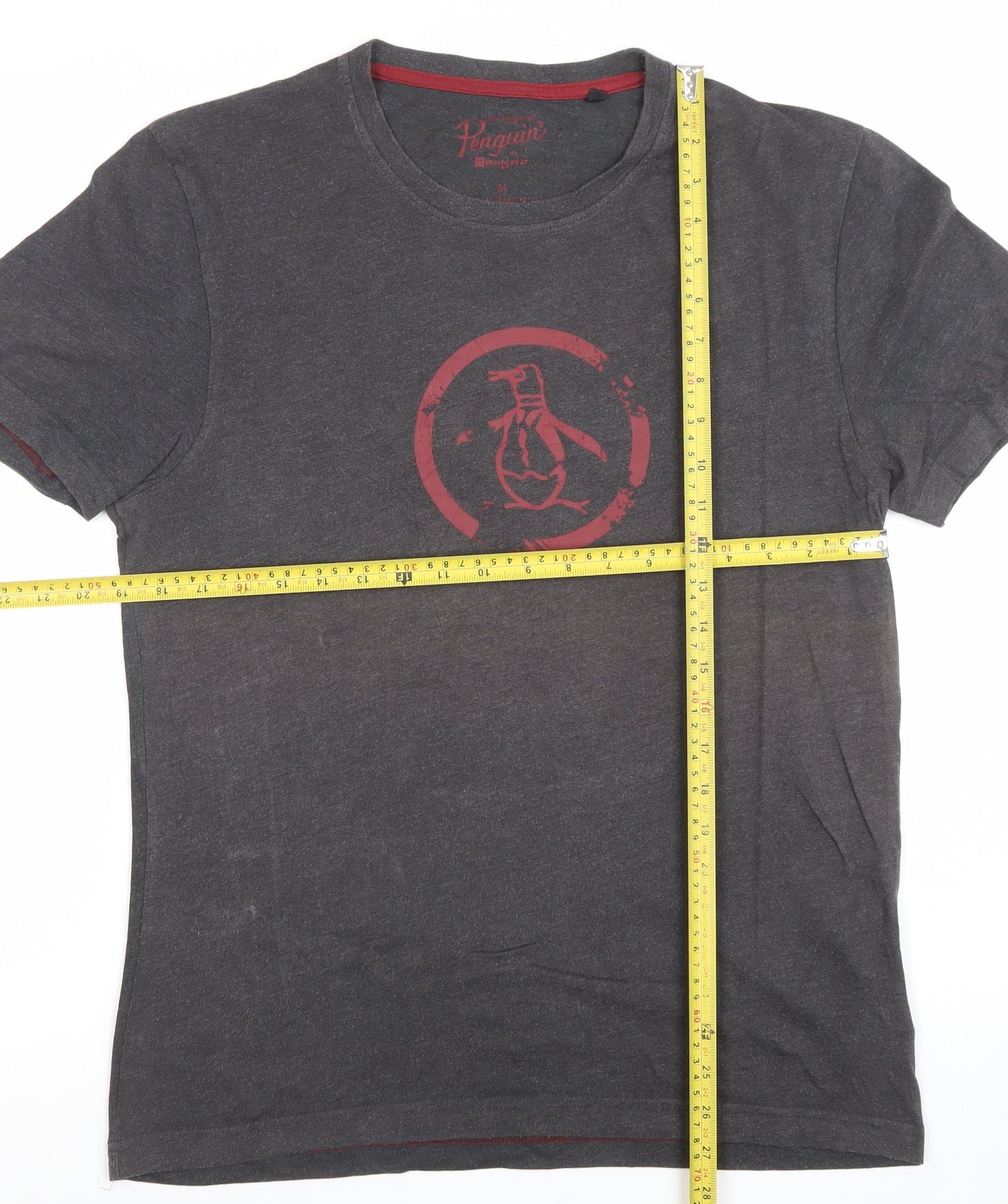 Mens UK Size M Penguin Grey  T-Shirt