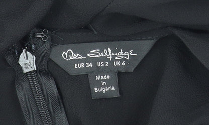 Womens UK Size 6 Miss Selfridge One-Piece Black Jumpsuit
