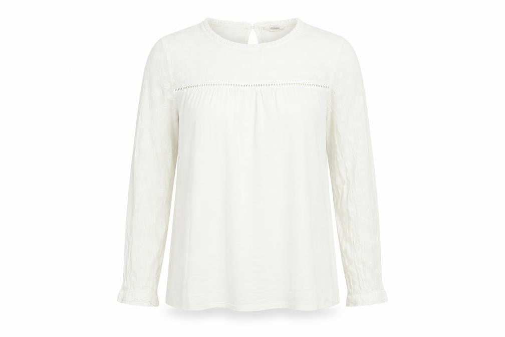 Womens UK Size 10 Fat Face Ivory Tunic Blouse