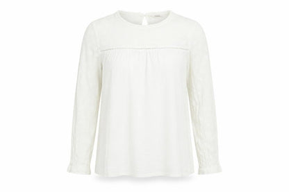 Womens UK Size 10 Fat Face Ivory Tunic Blouse