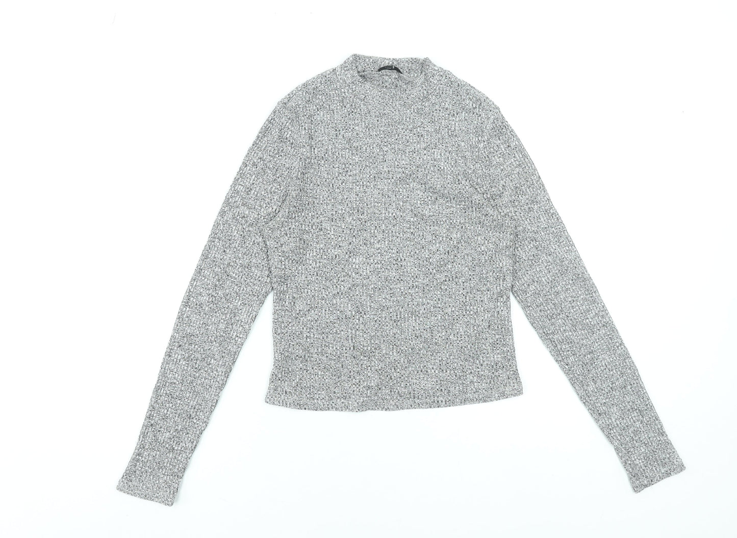 Womens UK Size 14 River Island Grey Basic T-Shirt