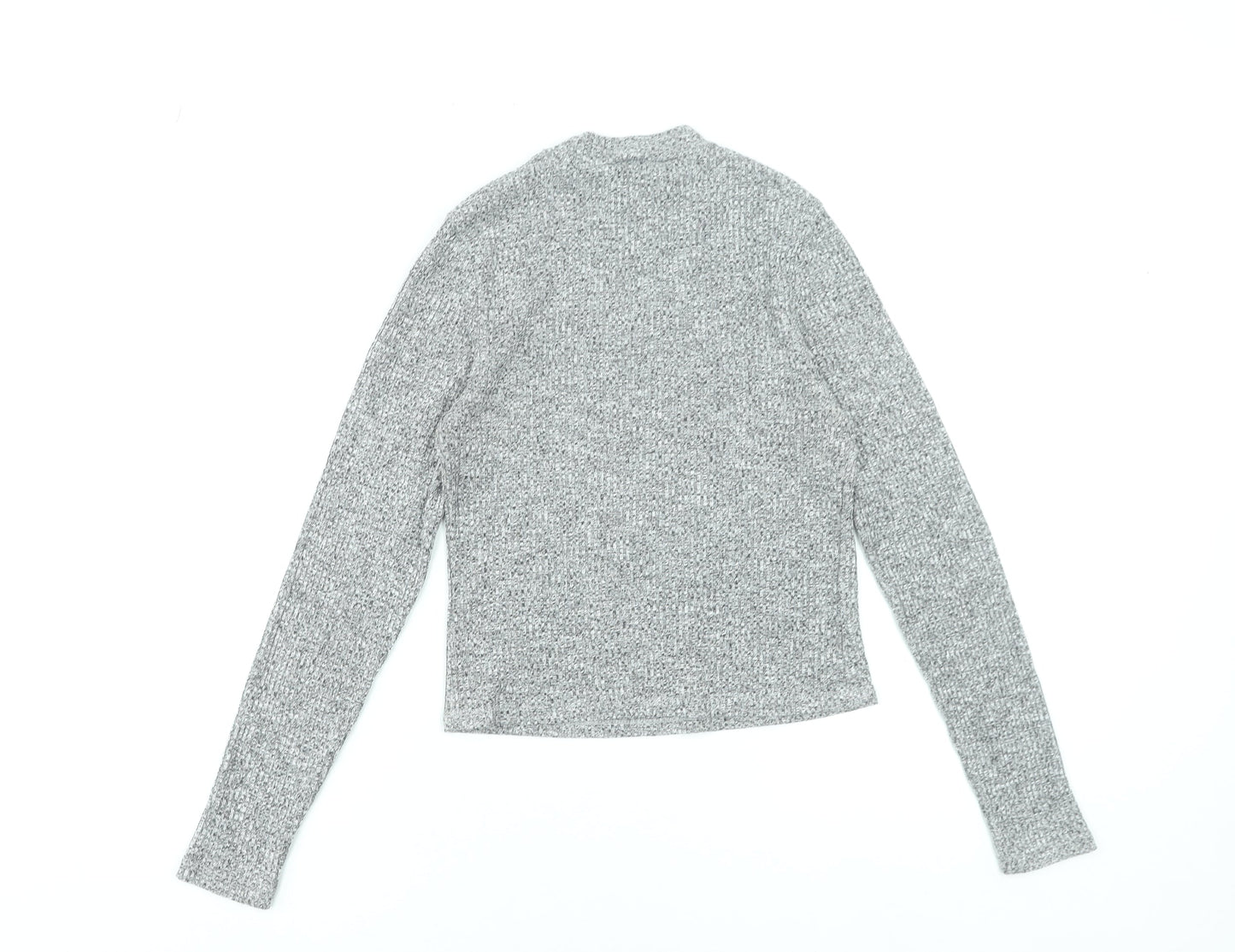 Womens UK Size 14 River Island Grey Basic T-Shirt