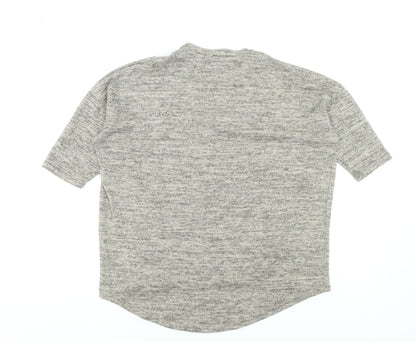 Womens UK Size S New Look Grey Basic T-Shirt