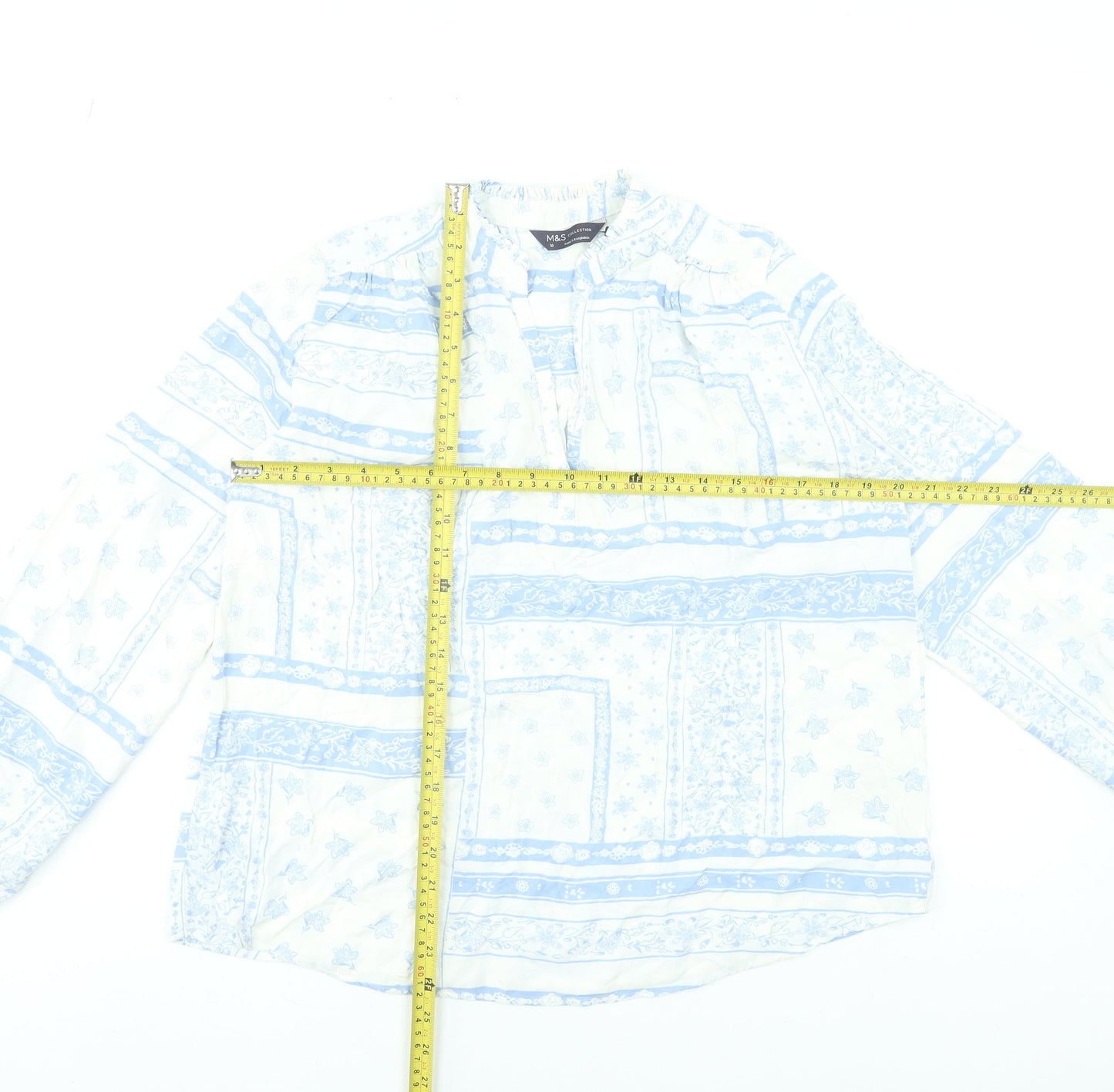 Womens UK Size 10 Marks and Spencer White Tunic Blouse