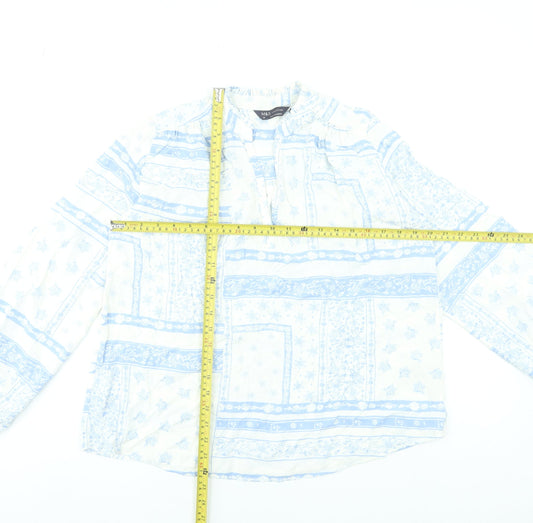 Womens UK Size 10 Marks and Spencer White Tunic Blouse