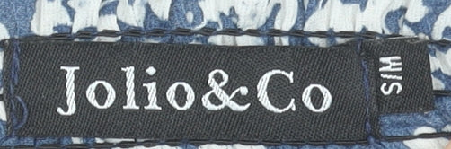 Womens UK Size S Jolio & Co Blue Cropped Blouse
