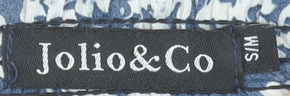 Womens UK Size S Jolio & Co Blue Cropped Blouse