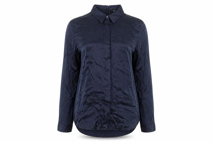 Womens UK Size S Zara Blue Basic Blouse
