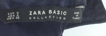 Womens UK Size S Zara Blue Basic Blouse