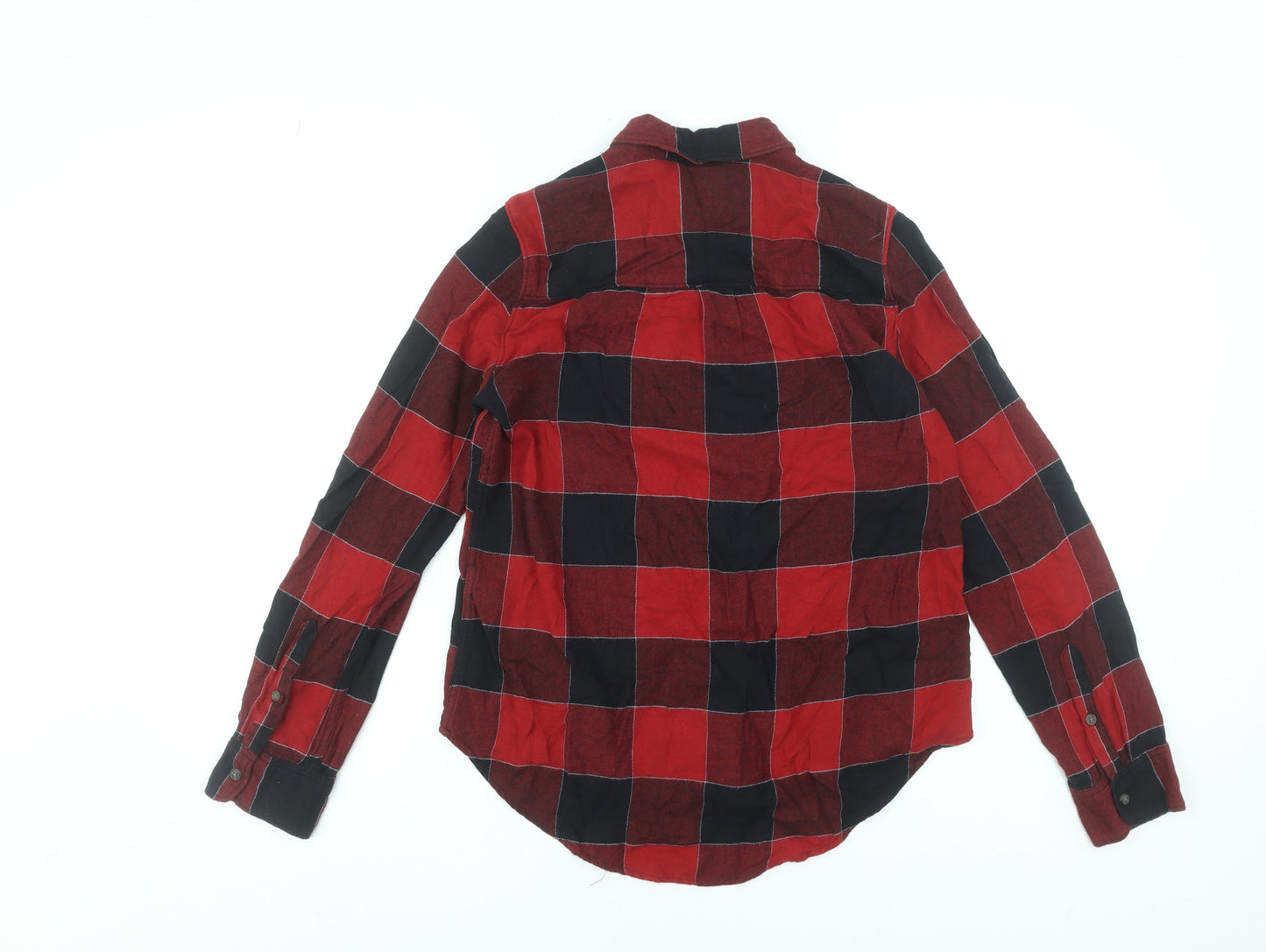 Womens UK Size S Abercrombie & Fitch Red Basic Button-Up