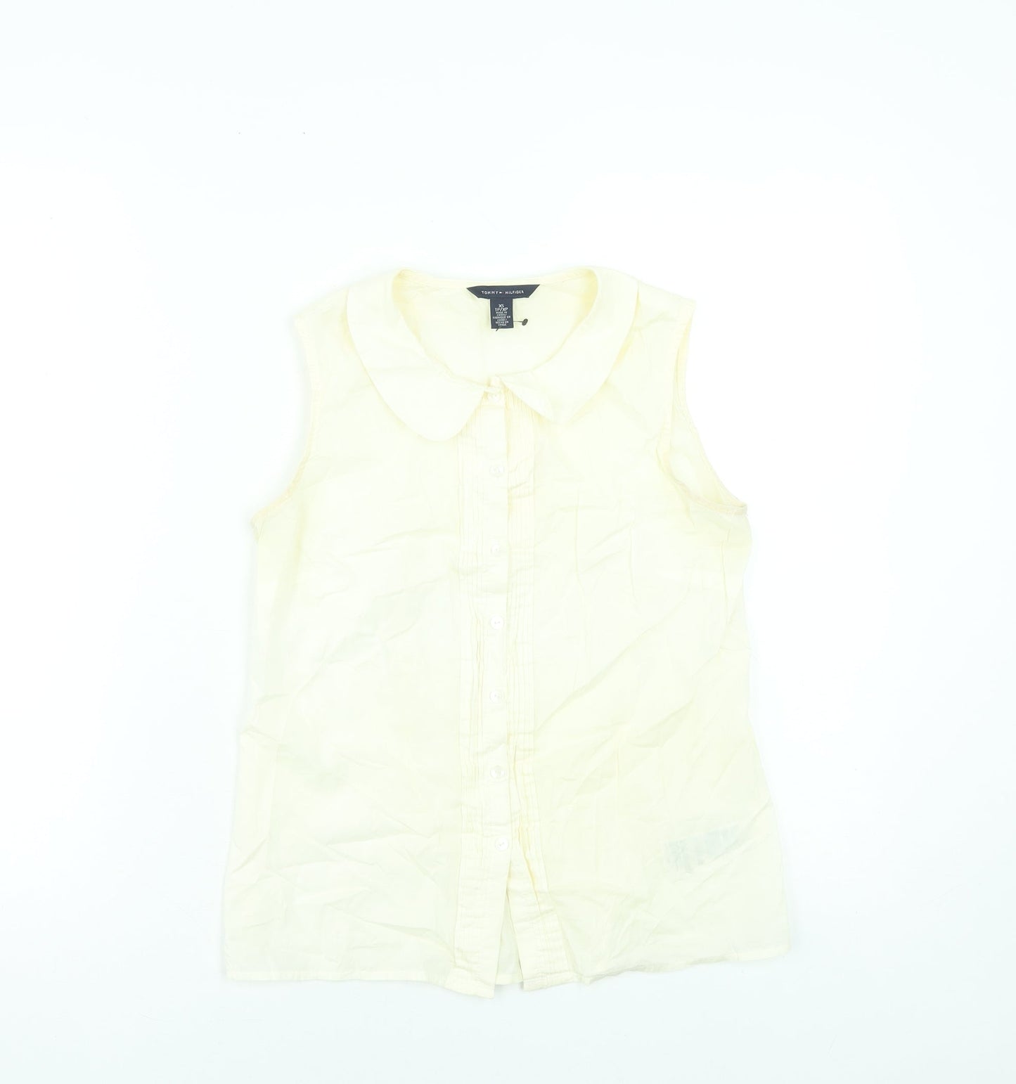 Womens UK Size XS Tommy Hilfiger Beige Basic Button-Up