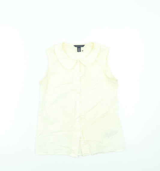 Womens UK Size XS Tommy Hilfiger Beige Basic Button-Up