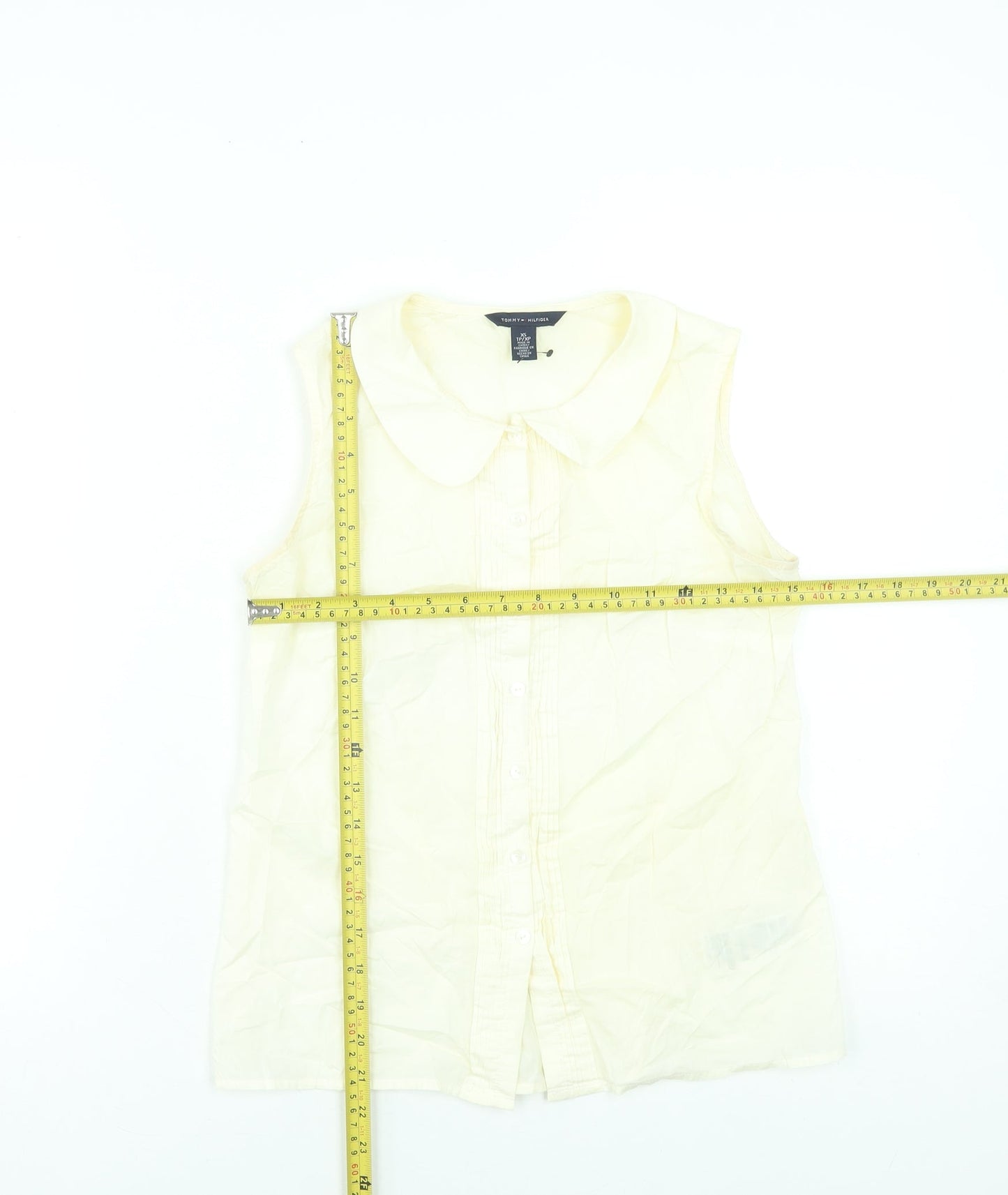Womens UK Size XS Tommy Hilfiger Beige Basic Button-Up