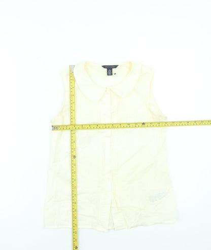 Womens UK Size XS Tommy Hilfiger Beige Basic Button-Up