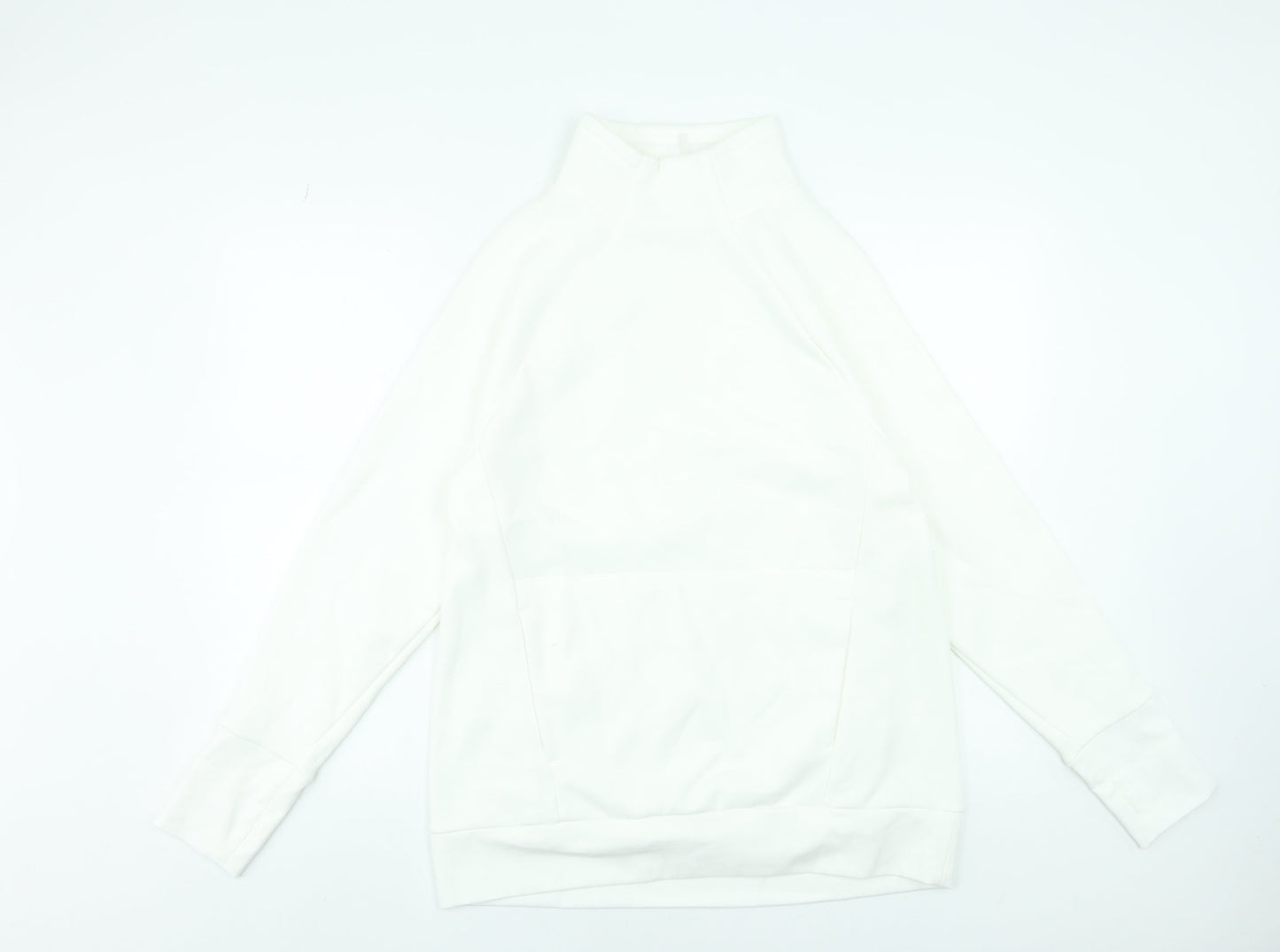 Womens UK Size M Fabletics White Pullover Sweatshirt
