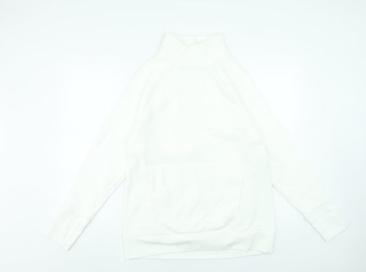 Womens UK Size M Fabletics White Pullover Sweatshirt