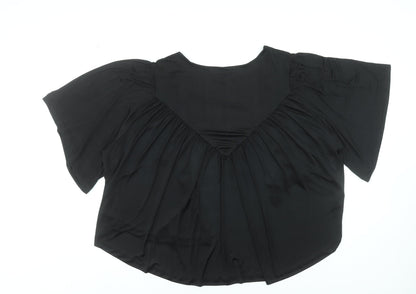 Womens UK Size M DNY Black Tunic Blouse