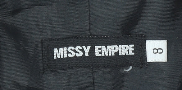 Womens UK Size 8 Missy Empire Regular Black Blazer