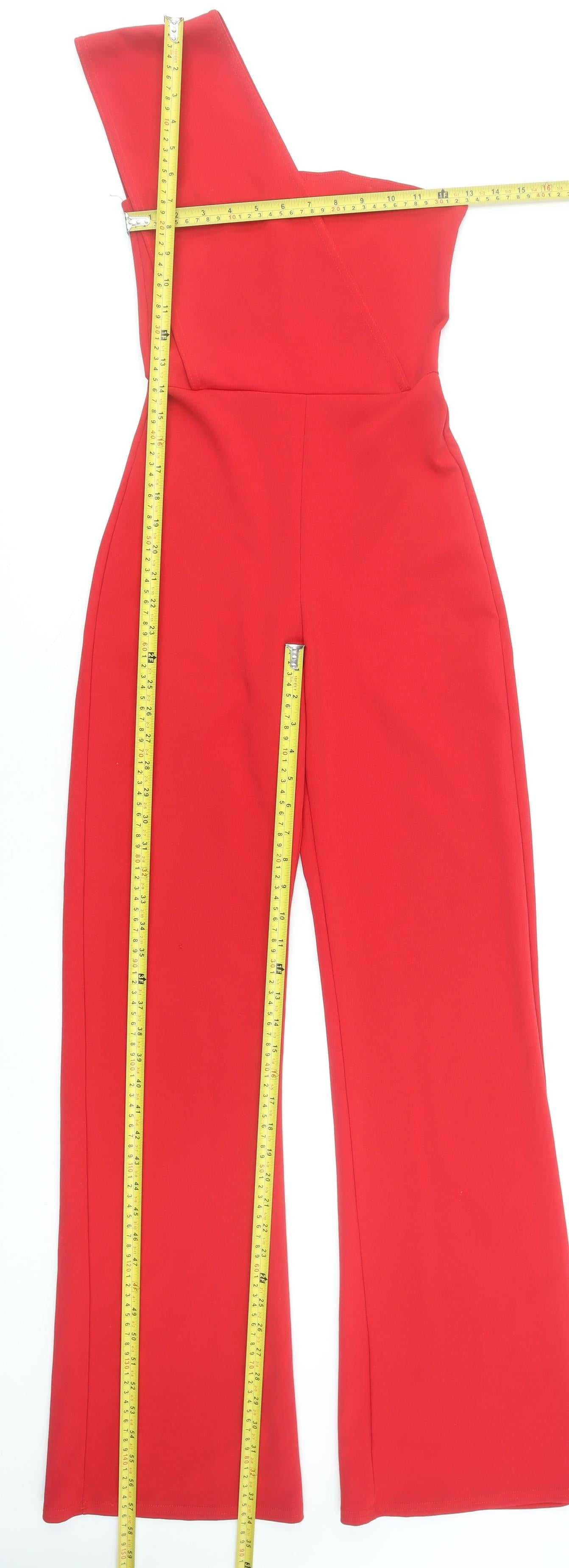 Womens UK Size 6 PRETTYLITTLETHING One-Piece Red Jumpsuit