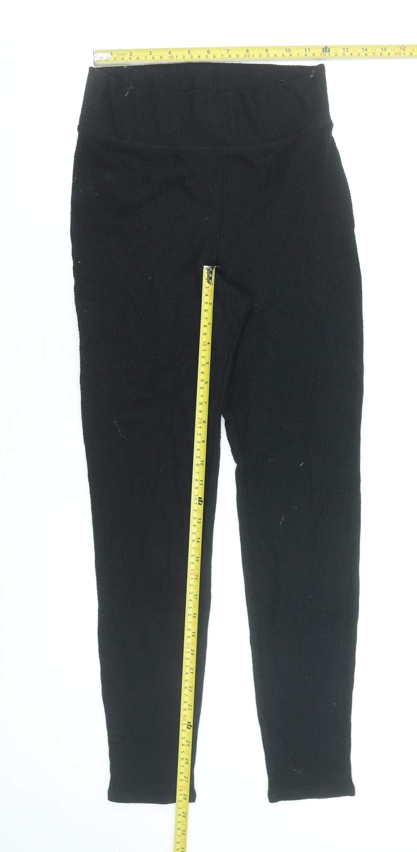Womens UK Size L Abercrombie & Fitch  Ankle Black Leggings