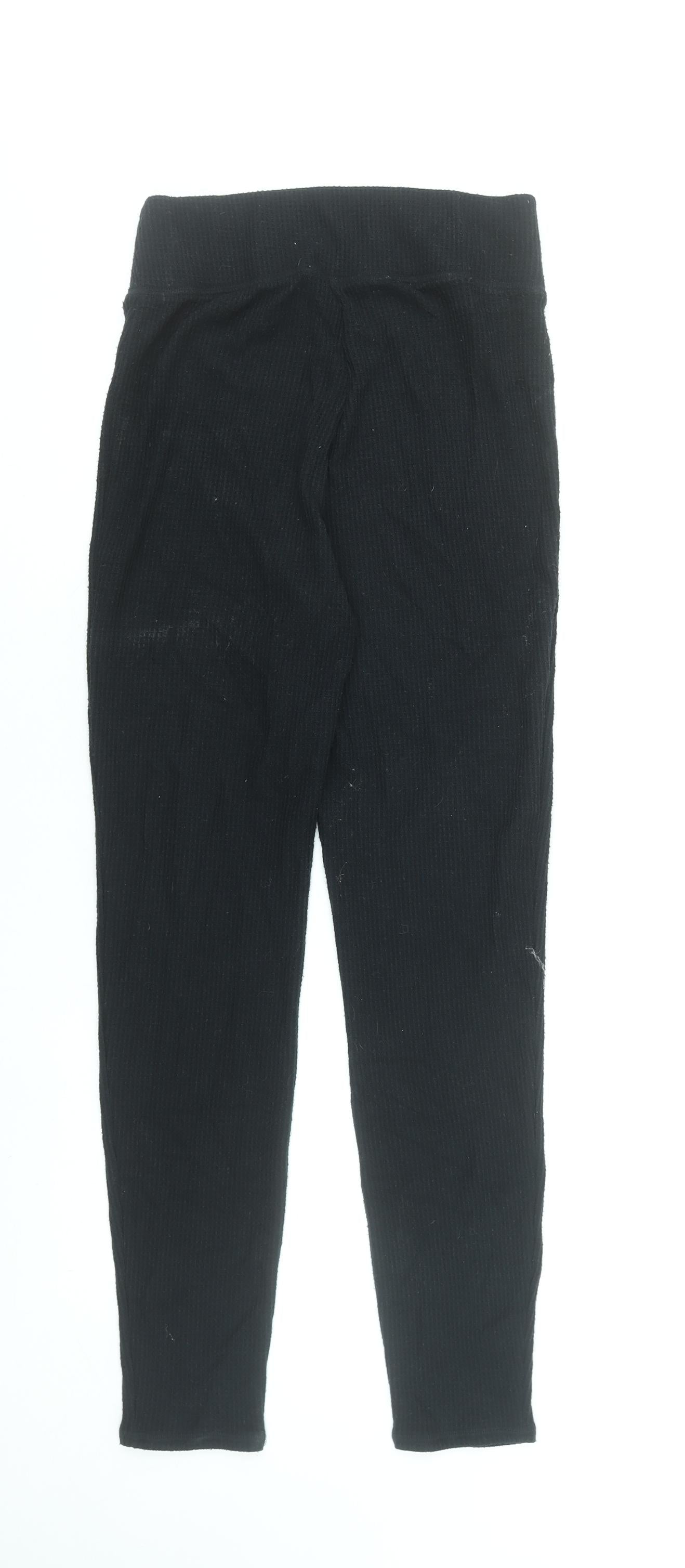 Womens UK Size L Abercrombie & Fitch  Ankle Black Leggings