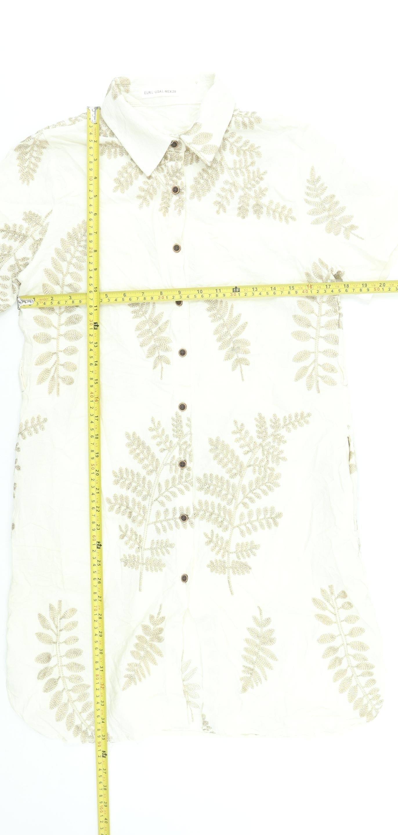 Womens UK Size 12 Coconut Online SL Shirt Dress