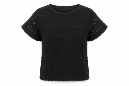 Womens UK Size L Casamia Black Lace Blouse