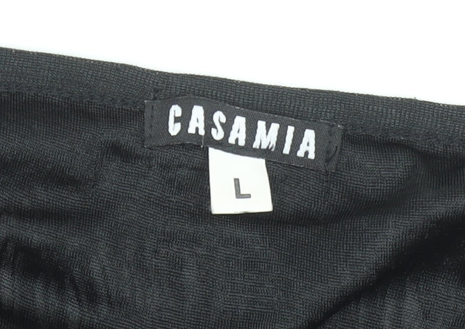 Womens UK Size L Casamia Black Lace Blouse