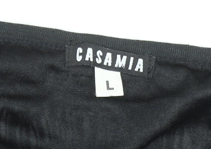 Womens UK Size L Casamia Black Lace Blouse