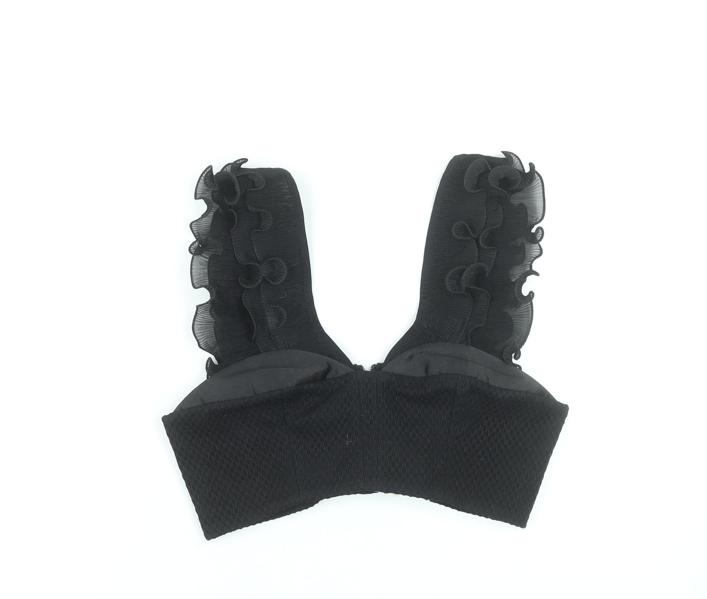Womens UK Size 12 Three Floor Black Cropped Tank