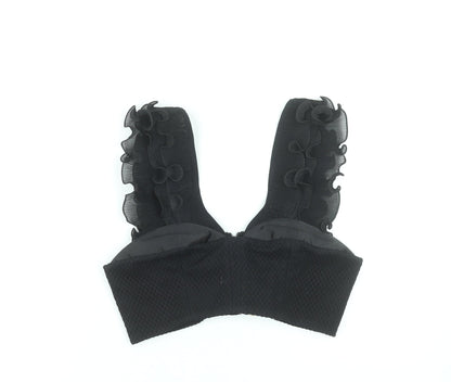 Womens UK Size 12 Three Floor Black Cropped Tank