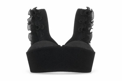 Womens UK Size 12 Three Floor Black Cropped Tank