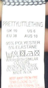 PrettyLittleThing Women’s Black Halter Bodycon Short Dress UK 10